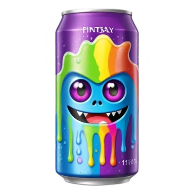 Rainbow Monster energy drink sticker