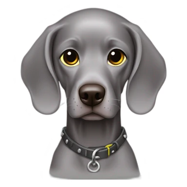 weimaraner steel punk sticker
