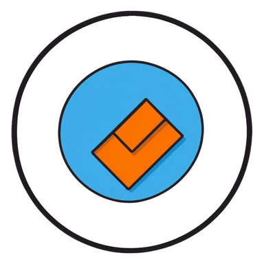 checkmark inside a blue circle sticker