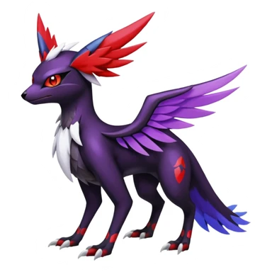 Shiny Evil Latias-Umbreon-Noivern-Silvally-Pokémon-Fakémon-fusion (full body) sticker