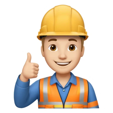Engineer giving a thumbs up sticker