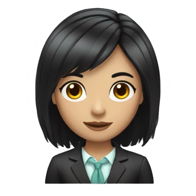 girl Manager with blacck hair wildberries  sticker