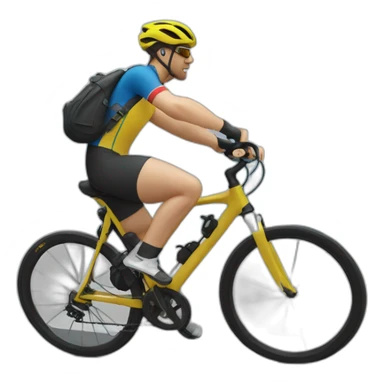 Cycliste sur le haut d’un col sticker