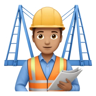 civil engineer building a bridge sticker