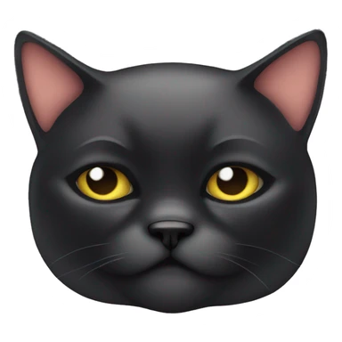 fat mean black cat sticker