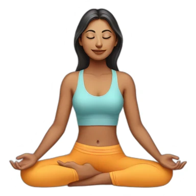 Yoga lady Indian sticker