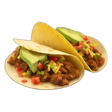 Make classics Mexican tacos of pastor with guacamole  sticker