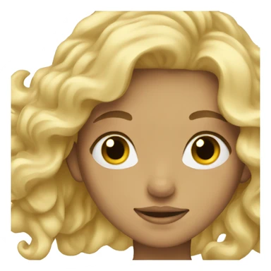 blonde wavy hair girl  sticker