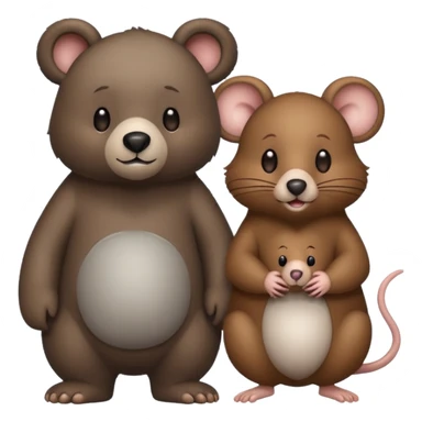 bear and mouse sepearate sticker