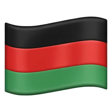red on top, black in the middle, and green bottom horizontal stripe flag sticker