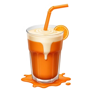 Thai tea with a splash of milk inside sticker