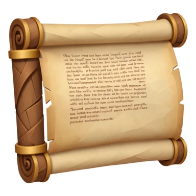 low poly magic scroll sticker