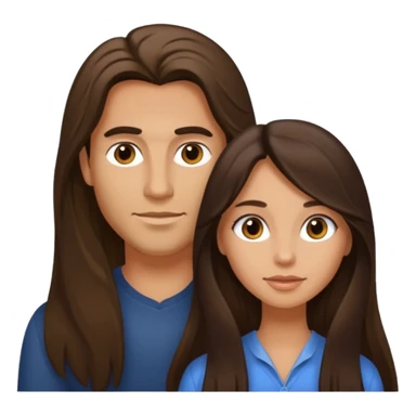 Brunette woman cock long haired man sticker