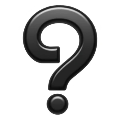 Signo de pregunta color negro sticker