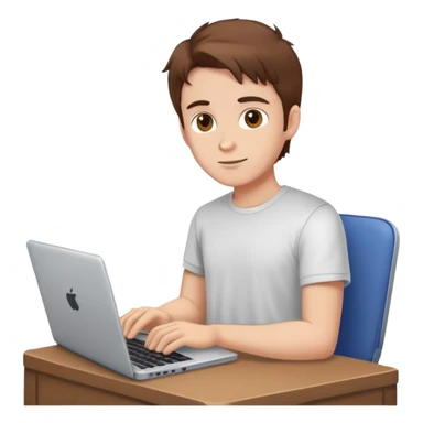 laptop and guy with brown hair sticker