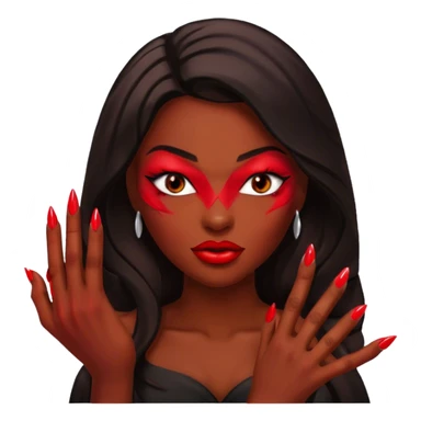 Baddie slay with nails and juicy lips sticker