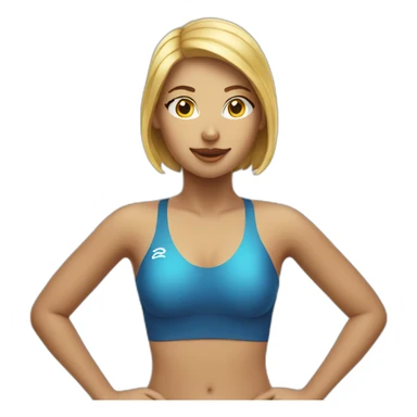 swimming breast stroke lady sticker