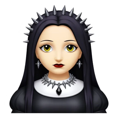 goth monalisa with spiked collar sticker