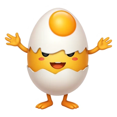 an egg dancing sticker