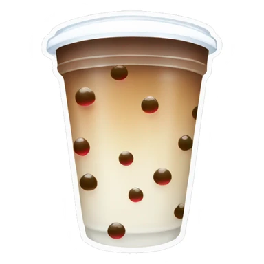 Christmas bubble tea on white sticker