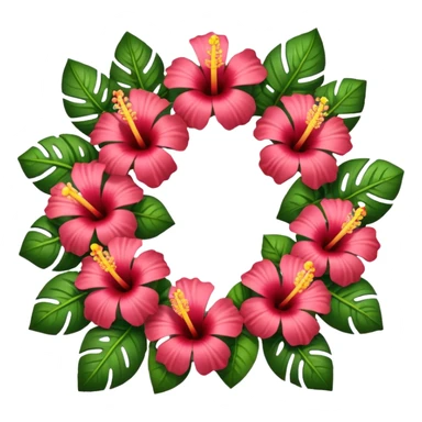 Hibiscus lei sticker