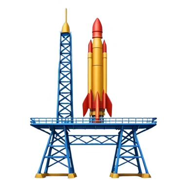 modern rocket launch platform from sea sticker