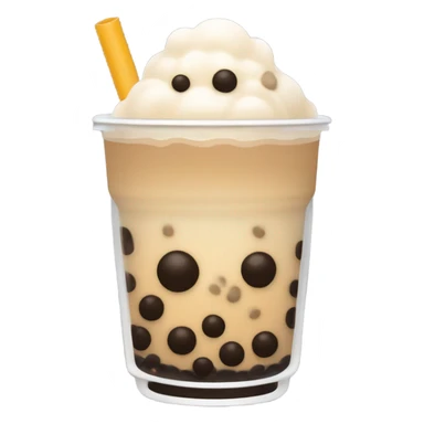 1 boba tea with middle sized tapioka balls  sticker
