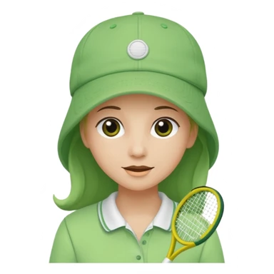 green tennis hat sticker