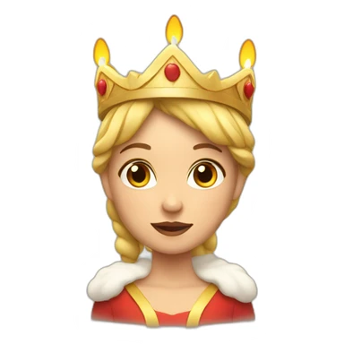 lucia with candles in crown sticker