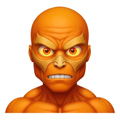 orange mutant human sticker