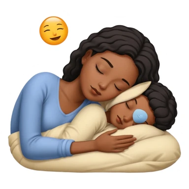 black woman sleeping sticker