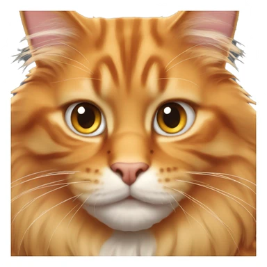 Big orange cat mainecoon  sticker