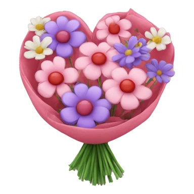 Heart flower bouquet  sticker