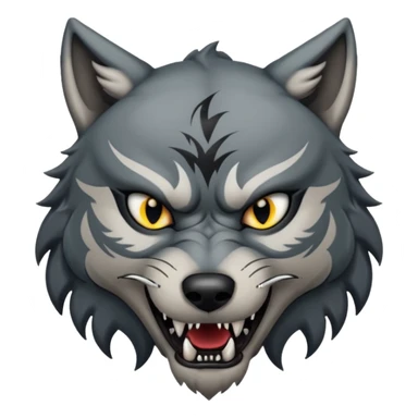 tatoos wolf, angry sticker