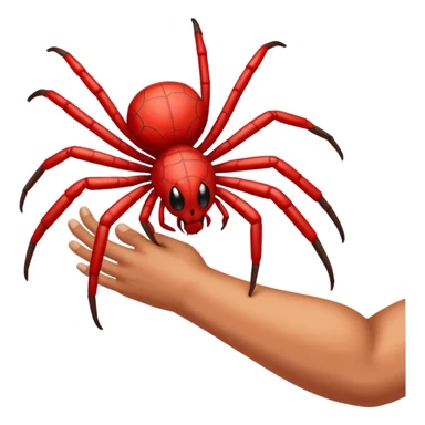 spider biting arm sticker