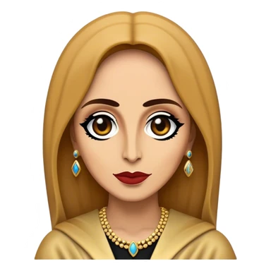 Cinematic Realistic Fairuz Pop Culture Emoji, featuring an iconic portrayal of the legendary singer rendered with vibrant textures and soulful, dynamic lighting. sticker