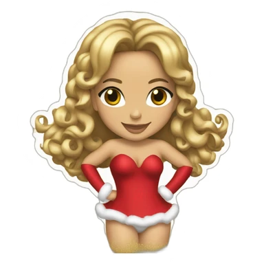 mariah carey christmas sticker