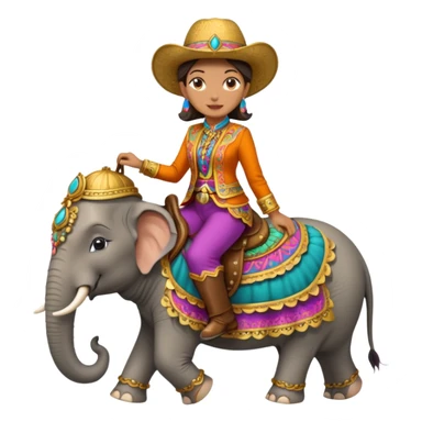 lady Rider on elephant sticker