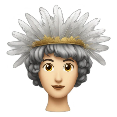 coiffe de plume sticker