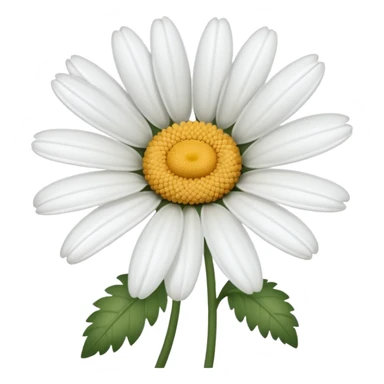 A white flower symbolising daisy flower sticker