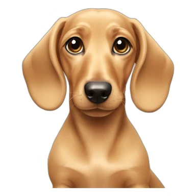 Blonde dachshund puppy sticker