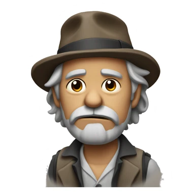 the tramp has one hand up and is frowning sticker