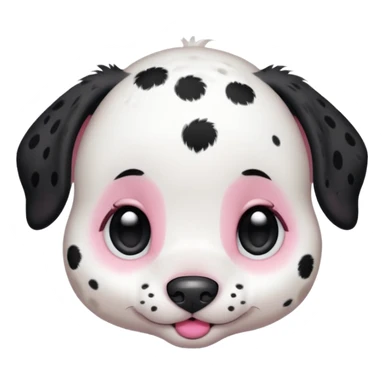 white baby Dalmatian only face sticker