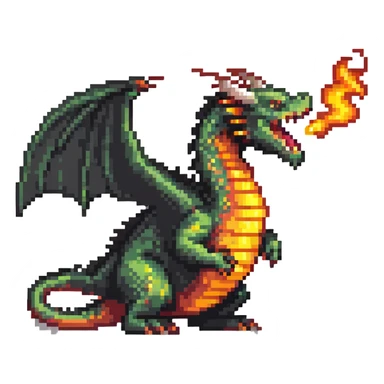 fire-breathing dragon sticker