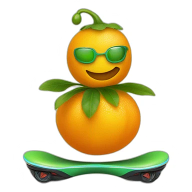 kumquat on a hoverboard sticker