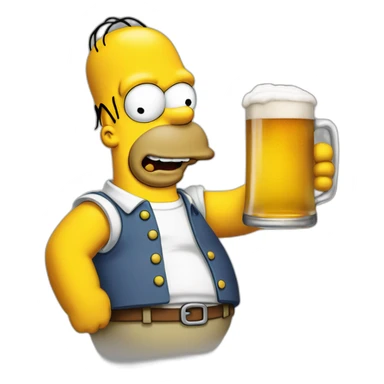 Homer simpson bière sticker