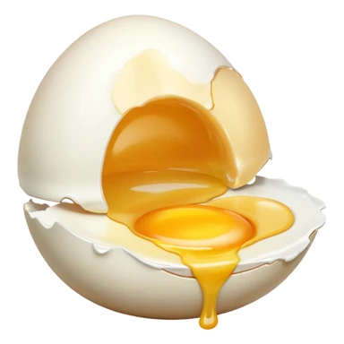 raw egg spilt  sticker