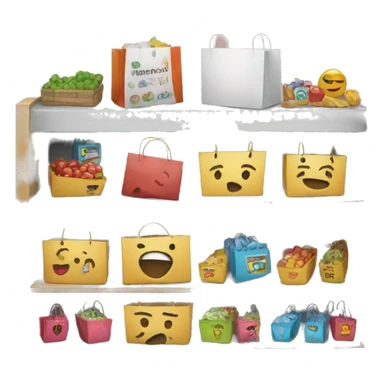 Shopping with repeat icon sticker