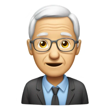 Old person typing  sticker