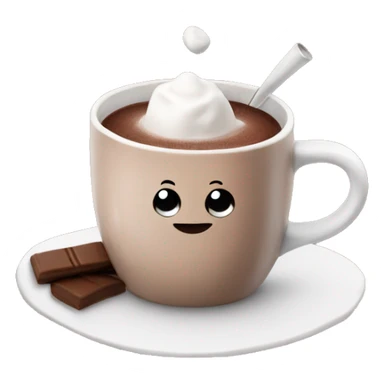 Hot Chocolate marshmallows  sticker